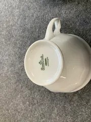 Vorschaubild 2 von Tasse mit Untertasse Classic Porzellan Weiß 200ml Blumenmuster