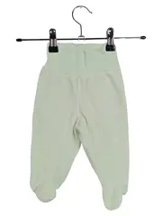 Vorschaubild 1 von Baby Hose mit Füßen Strampler Gr. 56 Grün Baumwolle Komfortabel