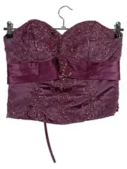 Vorschaubild 1 von Abendkleid Damen Ballkleid Gr. 40 Lang Elegant Lila Pailletten