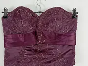 Vorschaubild 3 von Abendkleid Damen Ballkleid Gr. 40 Lang Elegant Lila Pailletten