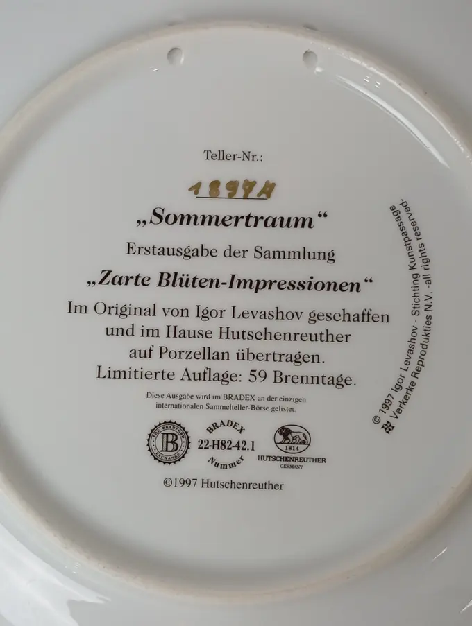 HUTSCHENREUTHER Sammelteller Bild 2