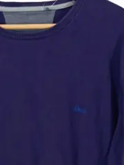 Vorschaubild 3 von Herren Langarmshirt Blau 2XL Casual Baumwolle