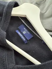 Vorschaubild 4 von Herren Pullunder V-Ausschnitt Baumwolle Blau Gr. XL