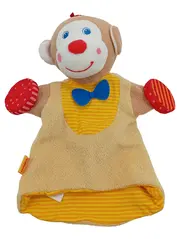 Vorschaubild 1 von Handpuppe Affe Kasperletheater Plüschtier Stofftier Beige 26cm
