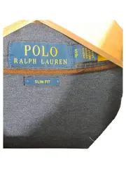 Vorschaubild 3 von Poloshirt Herren Gr. S Langarm Blau Slim Fit