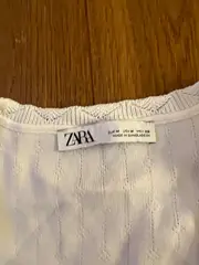 Vorschaubild 2 von Damen Top Ärmellos Weiß Gr. M Stricktop Knopfleiste Feminin