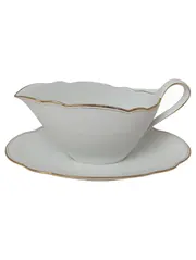 Vorschaubild 1 von InKa Sauciere Weiß Klassisch Elegant Porzellan Soßenkanne