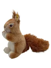 Vorschaubild 2 von Eichhörnchen Kuscheltier Plüschtier braun 22cm Knopf im Ohr