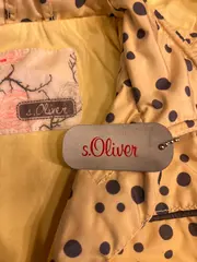 Vorschaubild 2 von Mädchen Regenjacke Gr. 104 Gelb Punkte Trenchcoat Kapuze