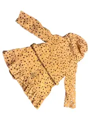 Vorschaubild 3 von Mädchen Regenjacke Gr. 104 Gelb Punkte Trenchcoat Kapuze