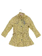 Vorschaubild 1 von Mädchen Regenjacke Gr. 104 Gelb Punkte Trenchcoat Kapuze