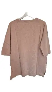 Vorschaubild 2 von Trafaluc Damen T-Shirt Beige Oversized Brusttasche Gr. S