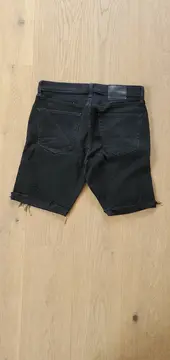 Vorschaubild 2 von Skinny Denim Short Herren Jeans Shorts Schwarz W33 Fransen Cut-Outs