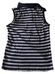 Vorschaubild 2 von Damen Poloshirt gestreift ärmellos Gr. 38/M Maritim Baumwolle