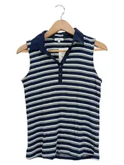 Vorschaubild 1 von Damen Poloshirt gestreift ärmellos Gr. 38/M Maritim Baumwolle