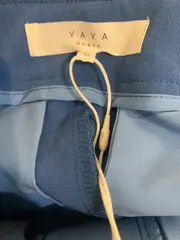 Vorschaubild 2 von Damen Stoffhose Weites Bein Blau Gr. 34 XS High Waist Hose