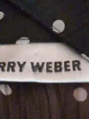 Vorschaubild 3 von Damen Bluse Gr. 38 Schwarz Polka Dots Transparent Elegant