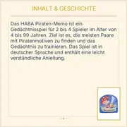 Vorschaubild 4 von Piratenmemo Gedächtnisspiel Metalldose 4616 Kinderspiel ab 4 Jahren Memo