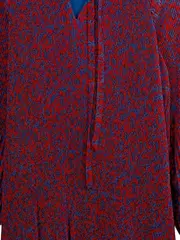 Vorschaubild 3 von Damen Freizeitkleid Gr. 42/XL Rot Modern Florales Muster