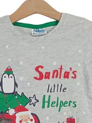 Vorschaubild 3 von Baby & Co Weihnachts-Shirt Gr. 92 Grau Santa's Little Helpers
