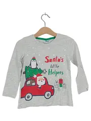 Vorschaubild 1 von Baby & Co Weihnachts-Shirt Gr. 92 Grau Santa's Little Helpers