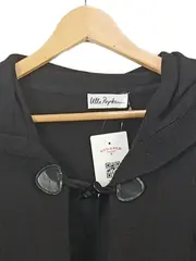 Vorschaubild 2 von Damen Strickjacke Kapuze Knebelverschluss Schwarz Gr. 46/3XL Casual