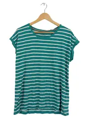 Vorschaubild 1 von Damen T-Shirt Gr. 40/L Gestreift Petrol Maritim Kurzarm