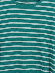 Vorschaubild 2 von Damen T-Shirt Gr. 40/L Gestreift Petrol Maritim Kurzarm