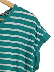 Vorschaubild 3 von Damen T-Shirt Gr. 40/L Gestreift Petrol Maritim Kurzarm