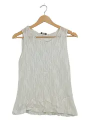Vorschaubild 1 von Taifun Collection Damen Spitzen-Top Weiß Gr. M Ärmellos Romantisch