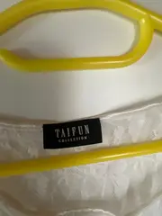 Vorschaubild 2 von Taifun Collection Damen Spitzen-Top Weiß Gr. M Ärmellos Romantisch