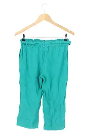 Vorschaubild 2 von Damen Stoffhose Grün Casual Paperbag Taille Gr. M