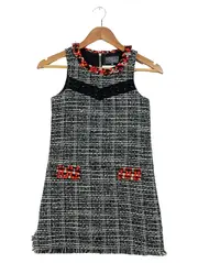 Vorschaubild 1 von Tortue Tweed Kleid Mädchen Gr. 140 kariert schwarz rot