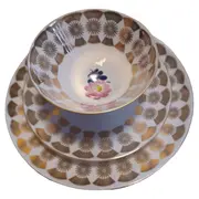 Vorschaubild 1 von Röslau Sammelgedeck 3-tlg Porzellan Blumen Geometrisch Mehrfarbig