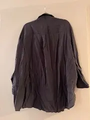 Vorschaubild 2 von Oversize Hemdbluse Damen Gr. M Grau Modal Langarm Casual