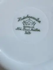 Vorschaubild 4 von Unterteller Abt. Paul Müller Selb Blumenmuster Weiß 15cm