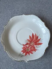 Vorschaubild 6 von Unterteller Abt. Paul Müller Selb Blumenmuster Weiß 15cm