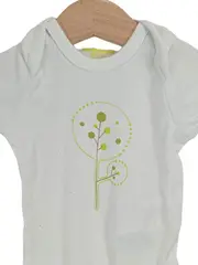 Vorschaubild 3 von Baby Body Gr. 60/62 Weiß Baum-Motiv Kurzarm Baumwolle