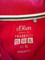 Vorschaubild 2 von Herren Poloshirt Pink Gr. XL Baumwolle Casual Uni Logo