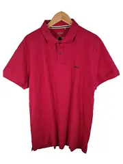 Vorschaubild 4 von Herren Poloshirt Pink Gr. XL Baumwolle Casual Uni Logo