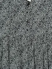 Vorschaubild 3 von Hemdblusenkleid Gr. 34/XS Viskose Schwarz Grafisch Midikleid Freizeit