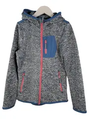 Vorschaubild 1 von TCM Kinder Fleecejacke Kapuze Gr. 146/152 Grau Meliert Outdoor