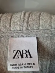 Vorschaubild 5 von Damen Kapuzenpullover Hoodie Grau Rippstrick Gr. 38/M Casual