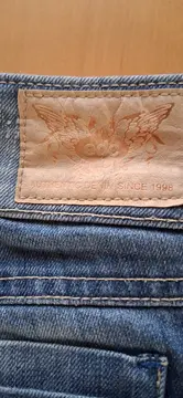 Vorschaubild 5 von Damen Slim Fit Jeans Blau W28 L29 Used Look Stretch