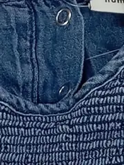 Vorschaubild 5 von Mädchen Sommerkleid Denim Blau Gr. 68 Casual Rüschen Baumwolle