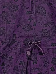 Vorschaubild 4 von Mädchen Kapuzenkleid Hoodie Kleid Gr. 146 Lila Blumenmuster