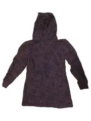 Vorschaubild 2 von Mädchen Kapuzenkleid Hoodie Kleid Gr. 146 Lila Blumenmuster