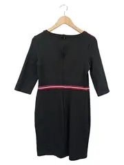 Vorschaubild 2 von Damen Etuikleid Gr. 36/S Schwarz Klassisch Elegant Business Streifen