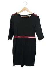 Vorschaubild 1 von Damen Etuikleid Gr. 36/S Schwarz Klassisch Elegant Business Streifen