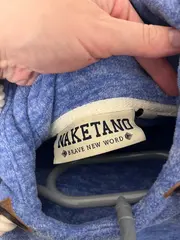 Vorschaubild 2 von Damen Kapuzenpullover Hoodie Gr. S Blau Meliert Fleece